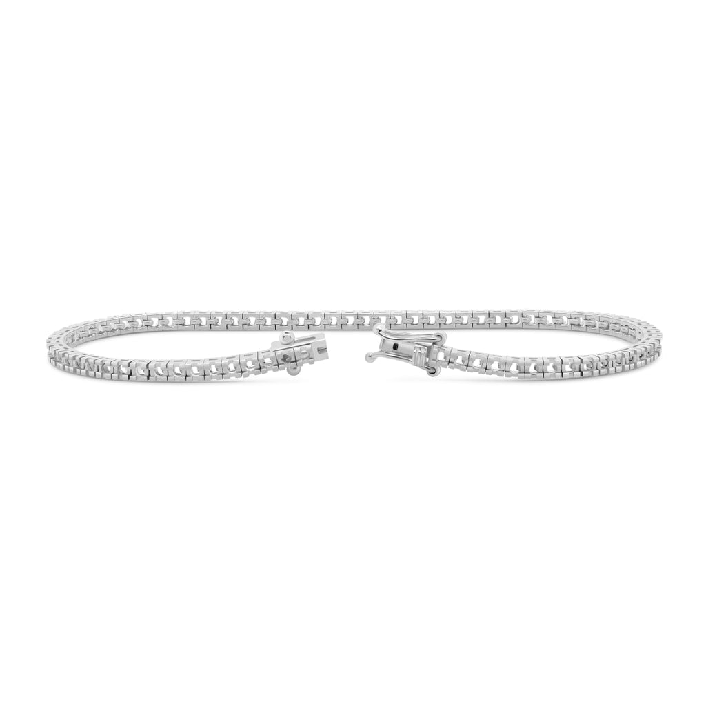 BR-5409 White Gold Bracelet UNSET - BACK