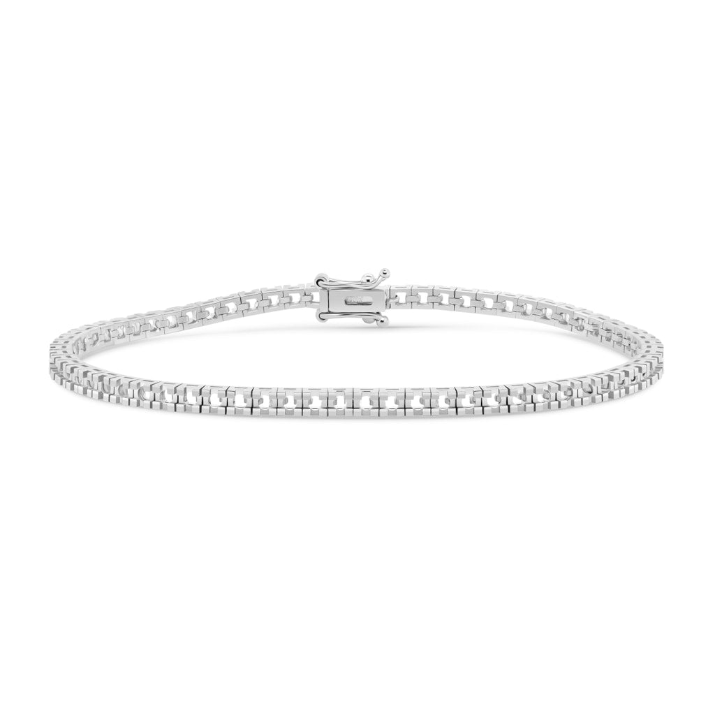 BR-5409 White Gold Bracelet UNSET - Main View