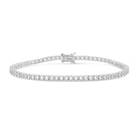 BR-5409 White Gold Bracelet UNSET - Main View