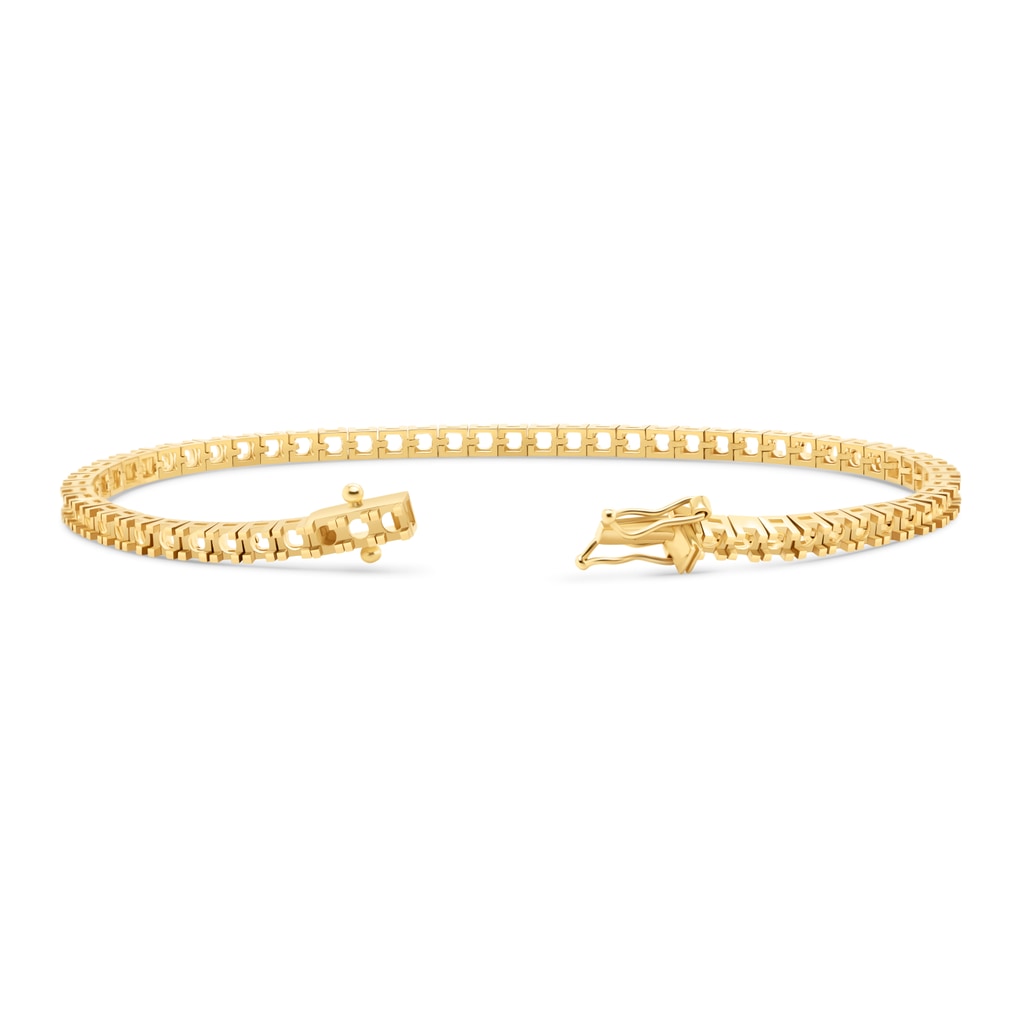 BR-5409 Yellow Gold Bracelet UNSET - BACK