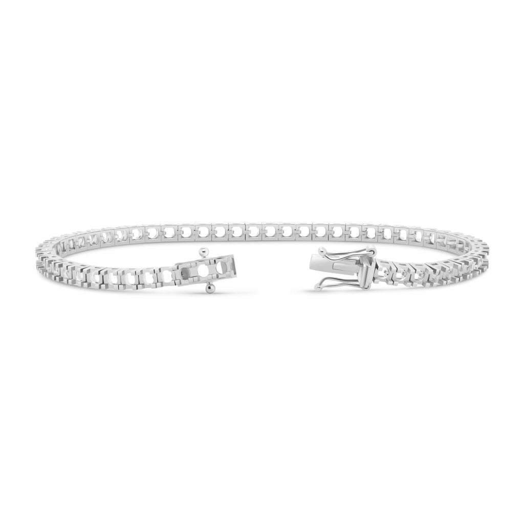 BR-5409 White Gold Bracelet UNSET - BACK
