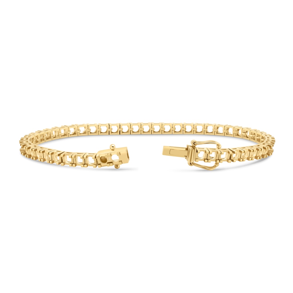 BR-5409 Yellow Gold Bracelet UNSET - BACK