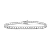 BR-5409 White Gold Bracelet UNSET - Main View