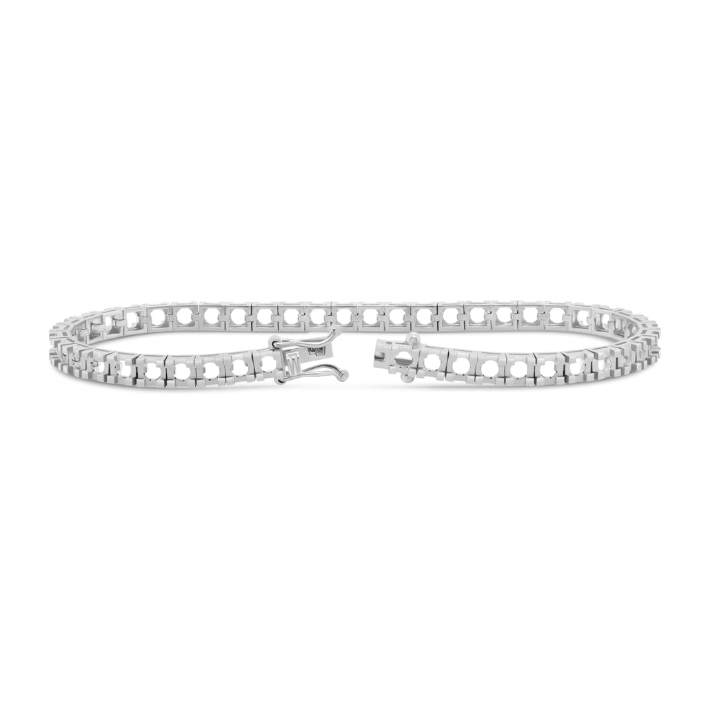 BR-5409 White Gold Bracelet UNSET - BACK