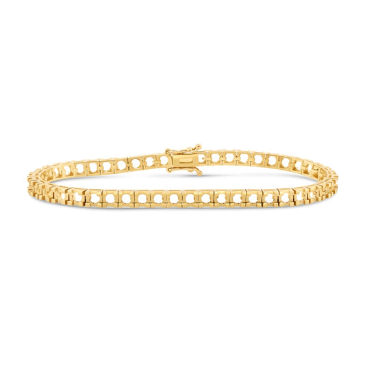 BR-5409 Yellow Gold Bracelet UNSET - Main View