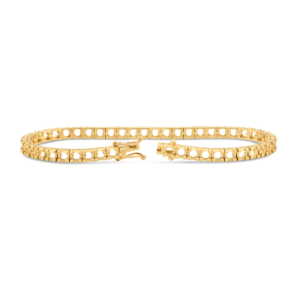 BR-5409 Yellow Gold Bracelet UNSET - BACK