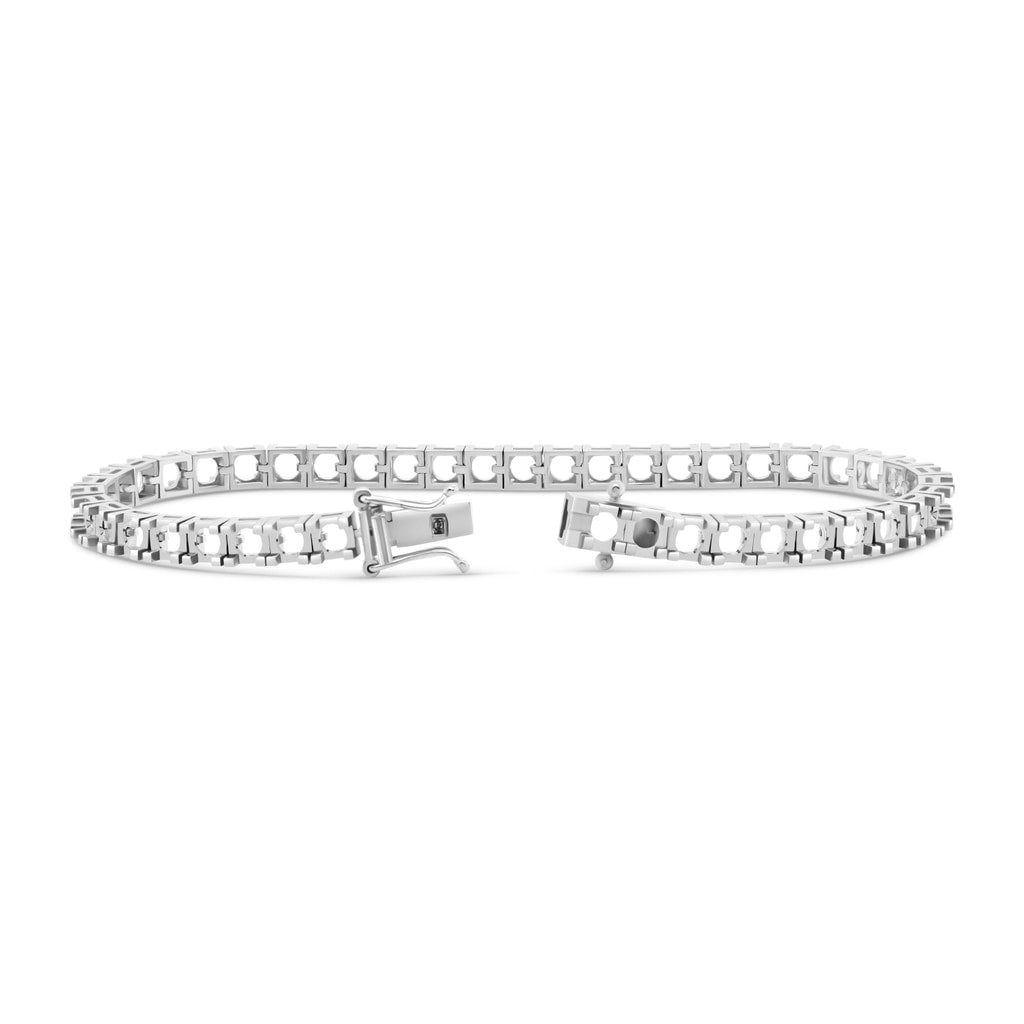 BR-5409 White Gold Bracelet UNSET - BACK