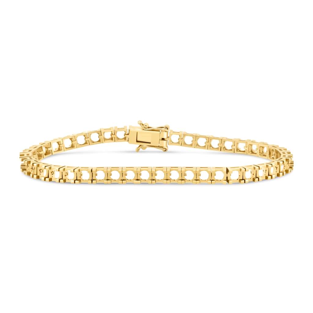 BR-5409 Yellow Gold Bracelet UNSET - Main View