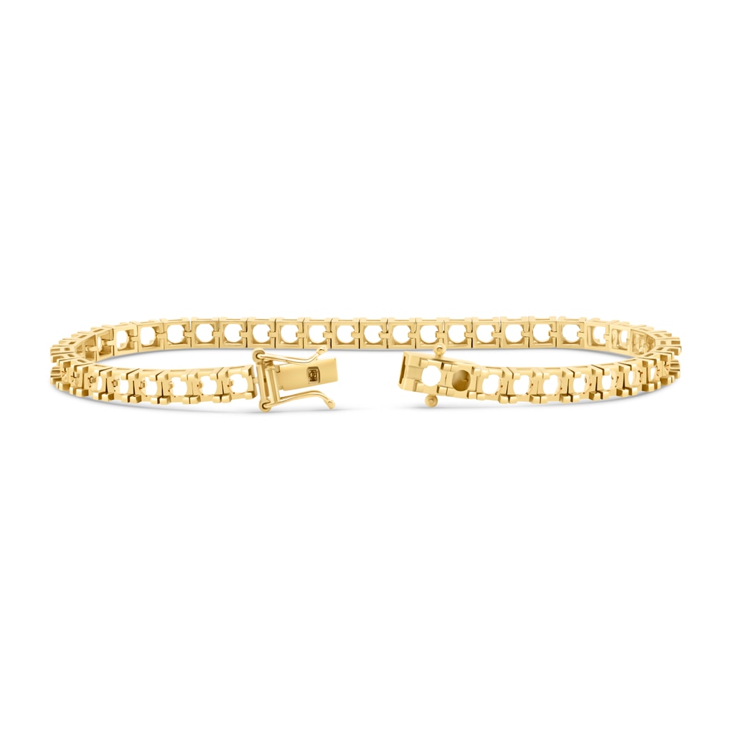 BR-5409 Yellow Gold Bracelet UNSET - BACK
