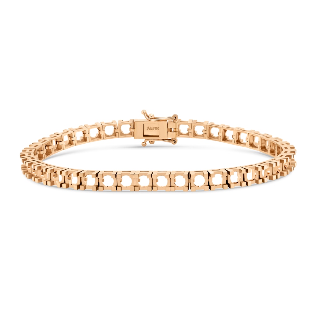 BR-5409 Rose Gold Bracelet UNSET - Main View