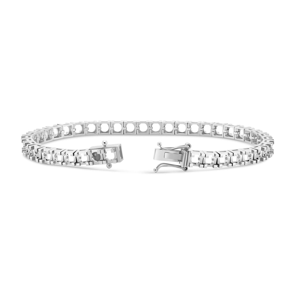 BR-5409 White Gold Bracelet UNSET - BACK