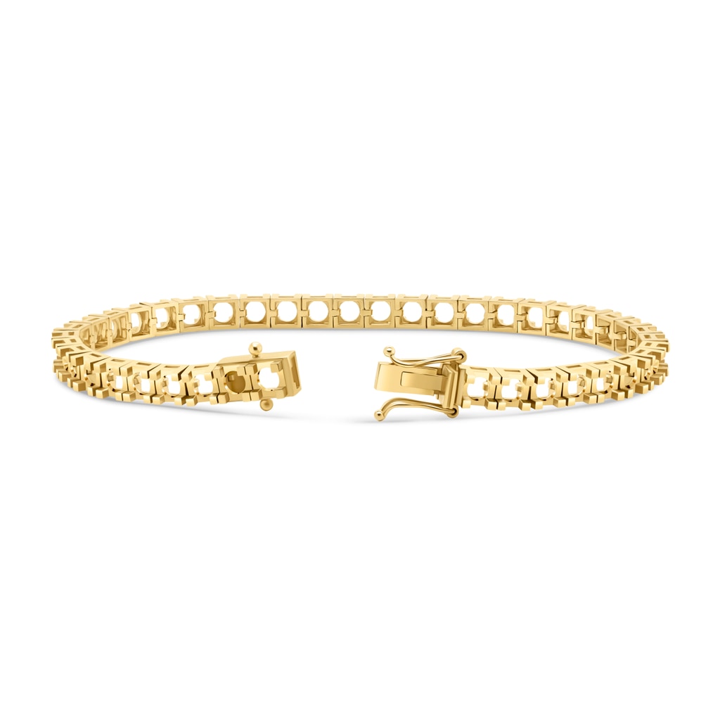 BR-5409 Yellow Gold Bracelet UNSET - BACK