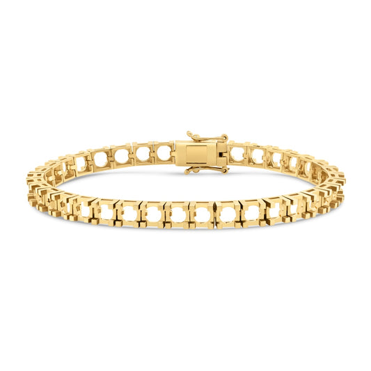 BR-5409 Yellow Gold Bracelet UNSET - Main View