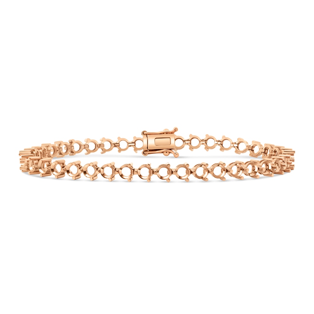 BR-5556 Rose Gold Bracelet UNSET - Main View
