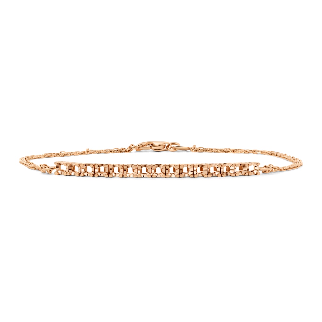 BR-8542 Rose Gold Bracelet UNSET - Main View