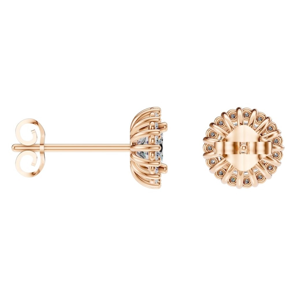 EA-0688 Rose Gold Earrings SET - ANGLE