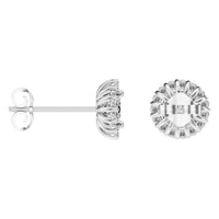 EA-0688 White Gold Earrings SET - ANGLE