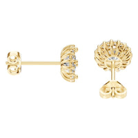 EA-0688 Yellow Gold Earrings SET - Side View
