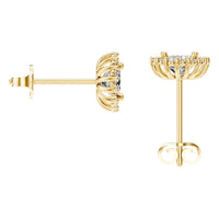 EA-0688 Yellow Gold Earrings SET - BACK
