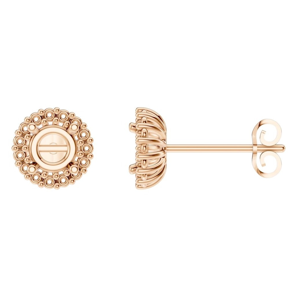 EA-0688 Rose Gold Earrings UNSET - Main View