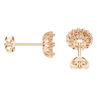 EA-0688 Rose Gold Earrings UNSET - Side View