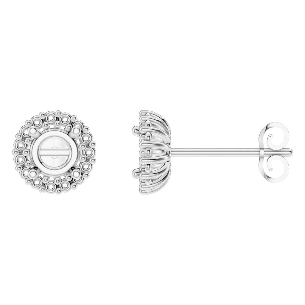 EA-0688 White Gold Earrings UNSET - Main View