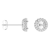 EA-0688 White Gold Earrings UNSET - ANGLE