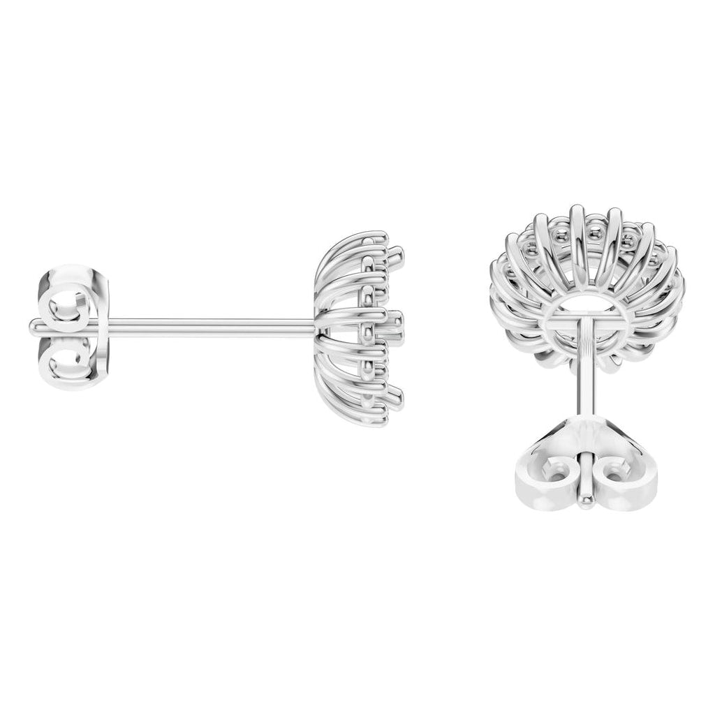 EA-0688 White Gold Earrings UNSET - Side View