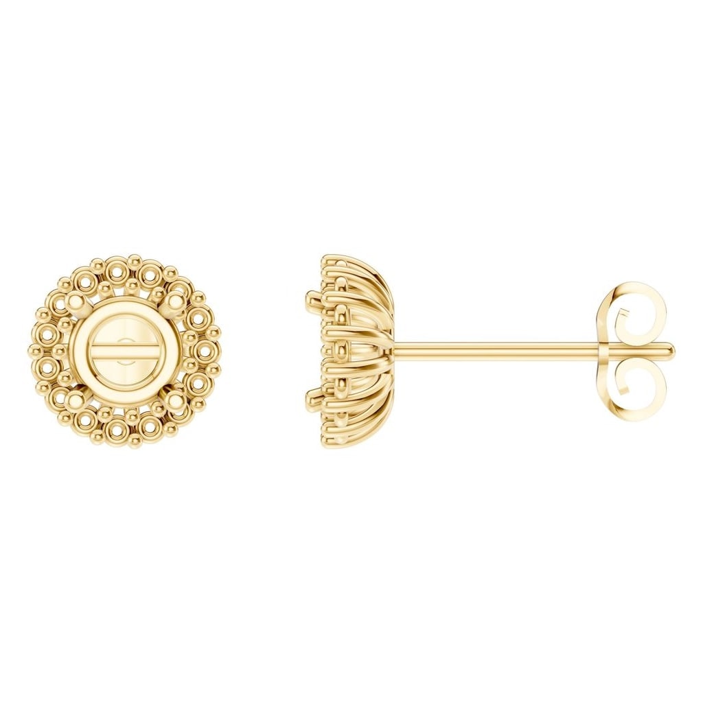 EA-0688 Yellow Gold Earrings UNSET - Main View