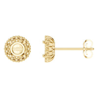 EA-0688 Yellow Gold Earrings UNSET - Main View