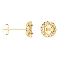 EA-0688 Yellow Gold Earrings UNSET - ANGLE