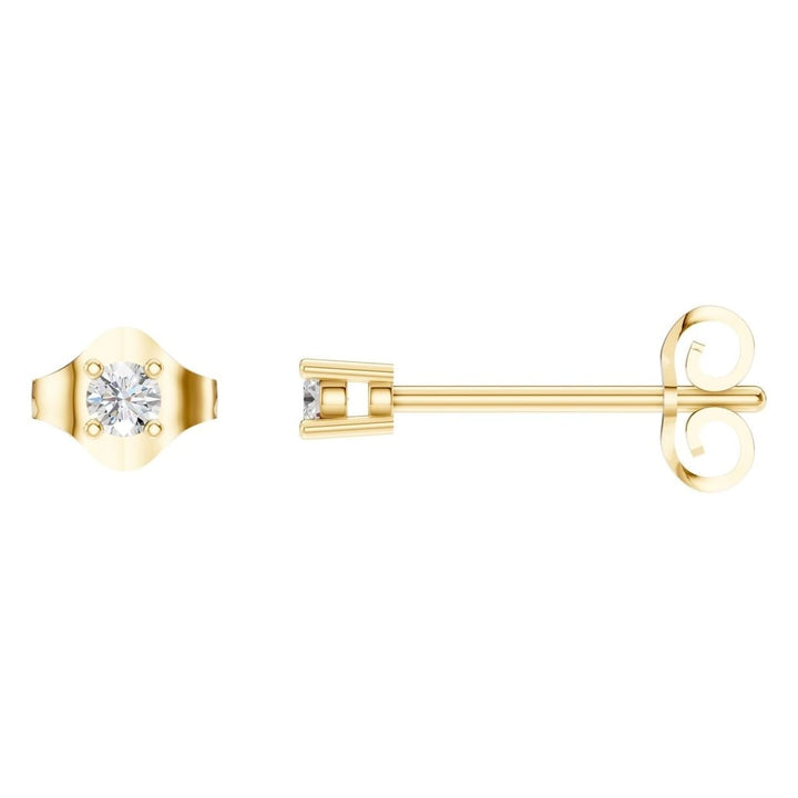 Solitaire Stud Earrings Mounting - Round 2.5mm