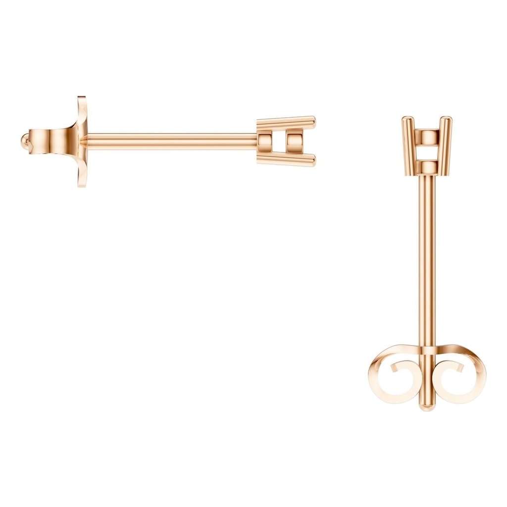 EA-0839 Rose Gold Earrings UNSET - BACK