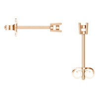 EA-0839 Rose Gold Earrings UNSET - BACK