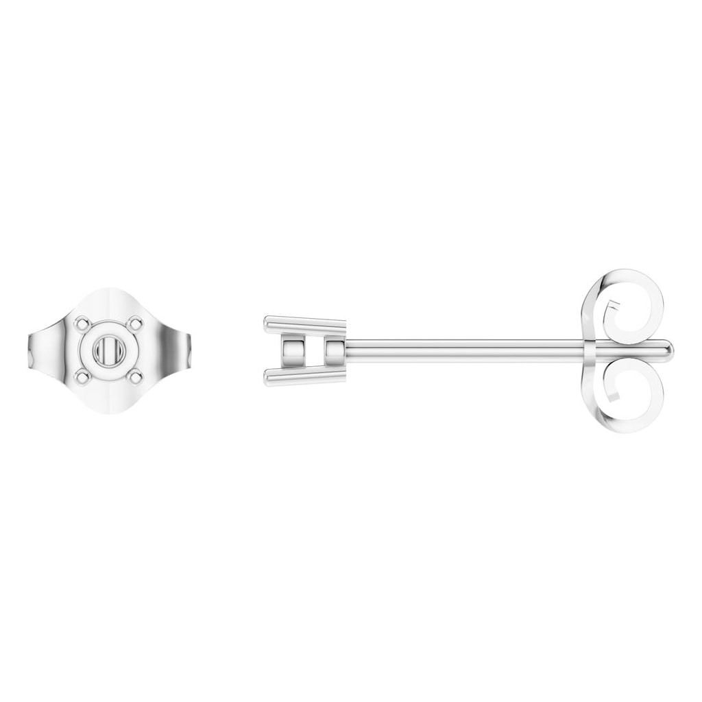 EA-0839 White Gold Earrings UNSET - Main View