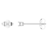 EA-0839 White Gold Earrings UNSET - Main View