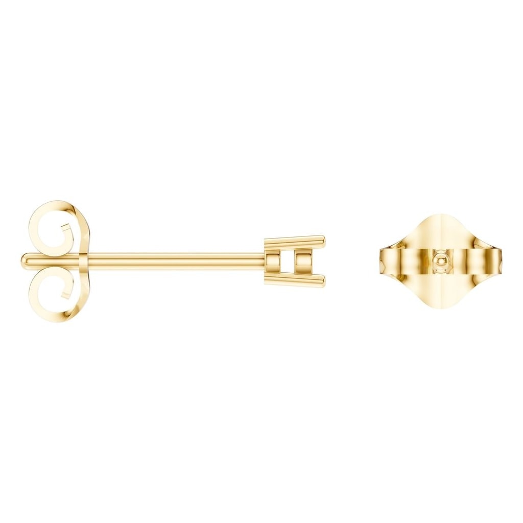 EA-0839 Yellow Gold Earrings UNSET - ANGLE