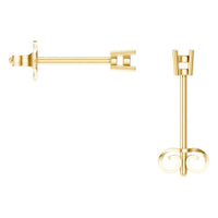 EA-0839 Yellow Gold Earrings UNSET - BACK