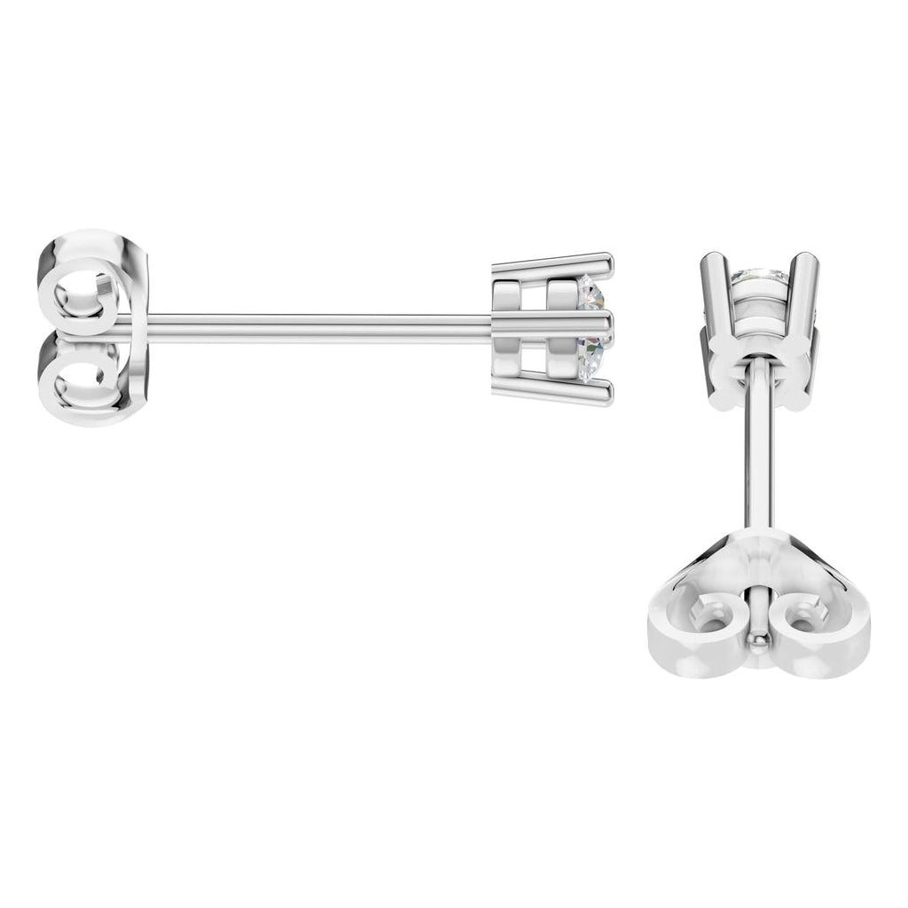 EA-0839 White Gold Earrings SET - Side View