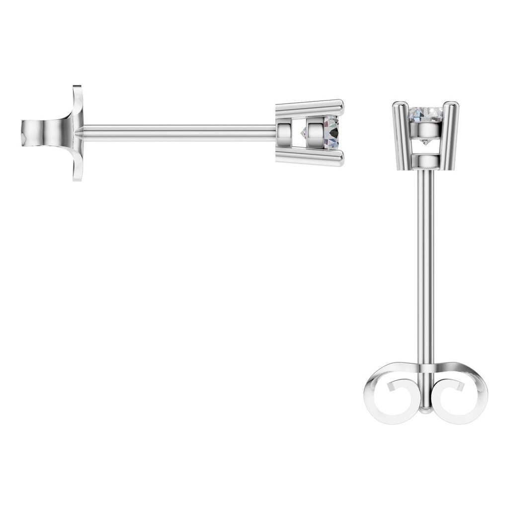 EA-0839 White Gold Earrings SET - BACK