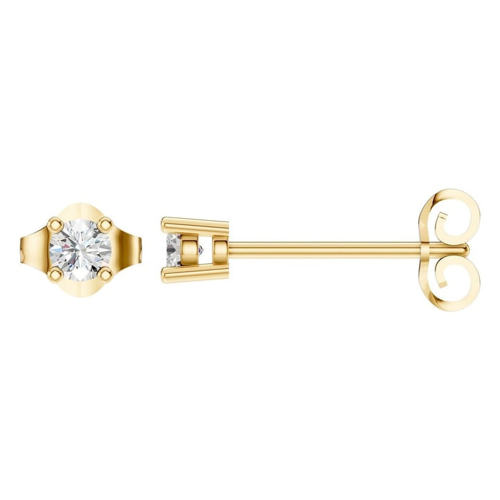 Solitaire Stud Earrings Mounting - Round 3mm