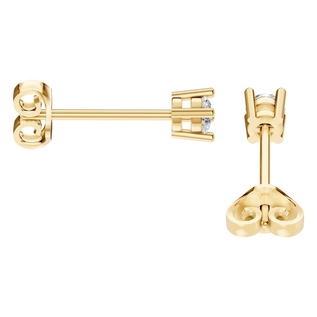 EA-0839 Yellow Gold Earrings SET - Side View