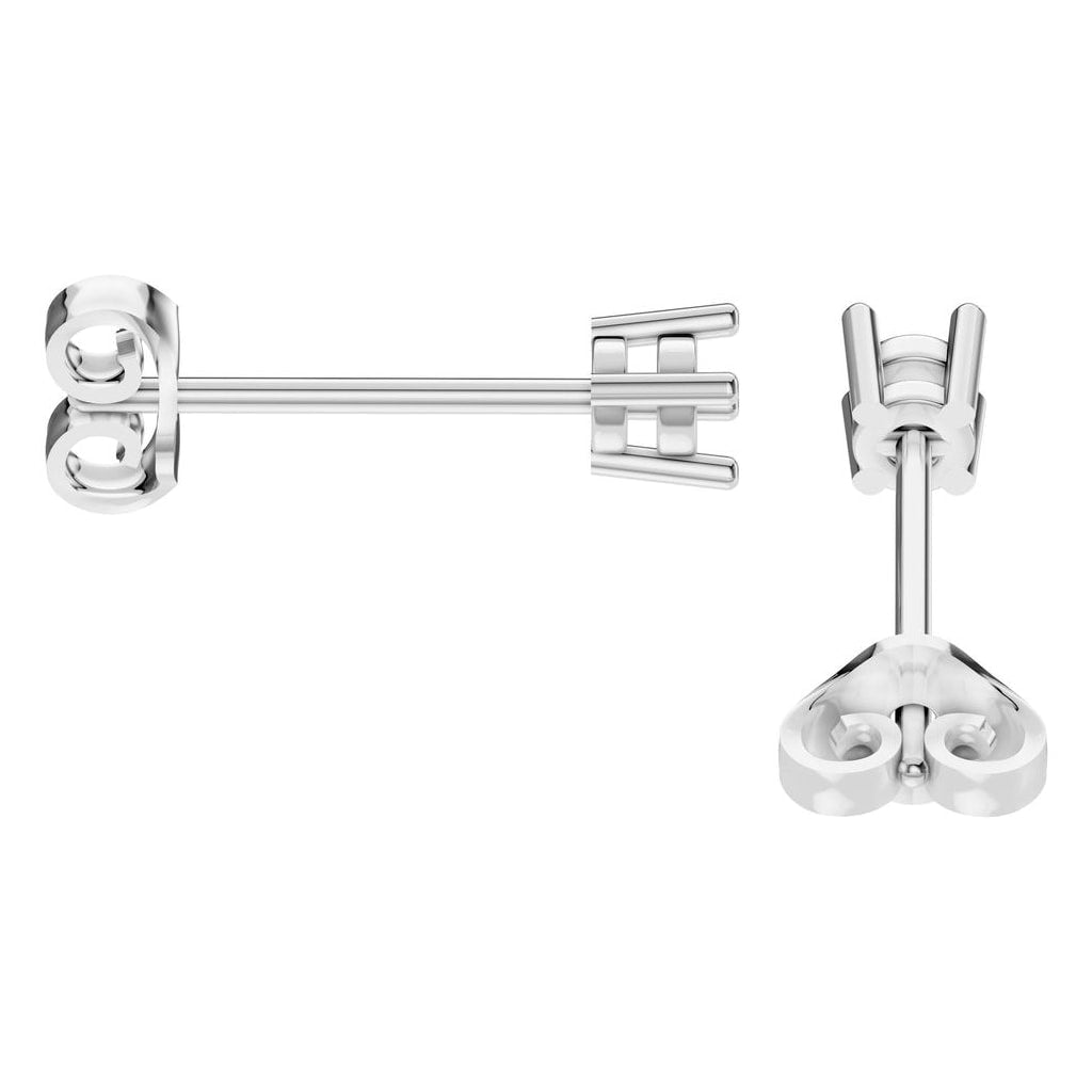 EA-0839 White Gold Earrings UNSET - Side View