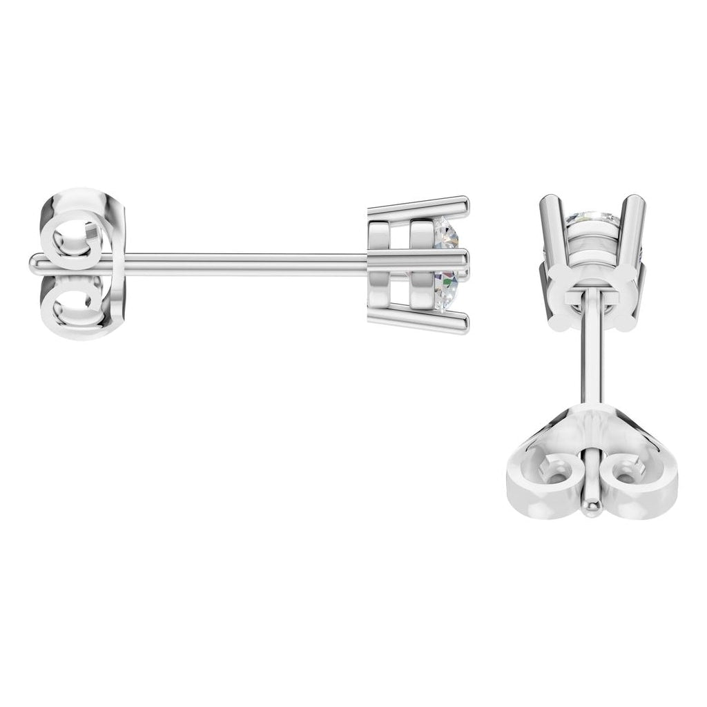 EA-0839 White Gold Earrings SET - Side View