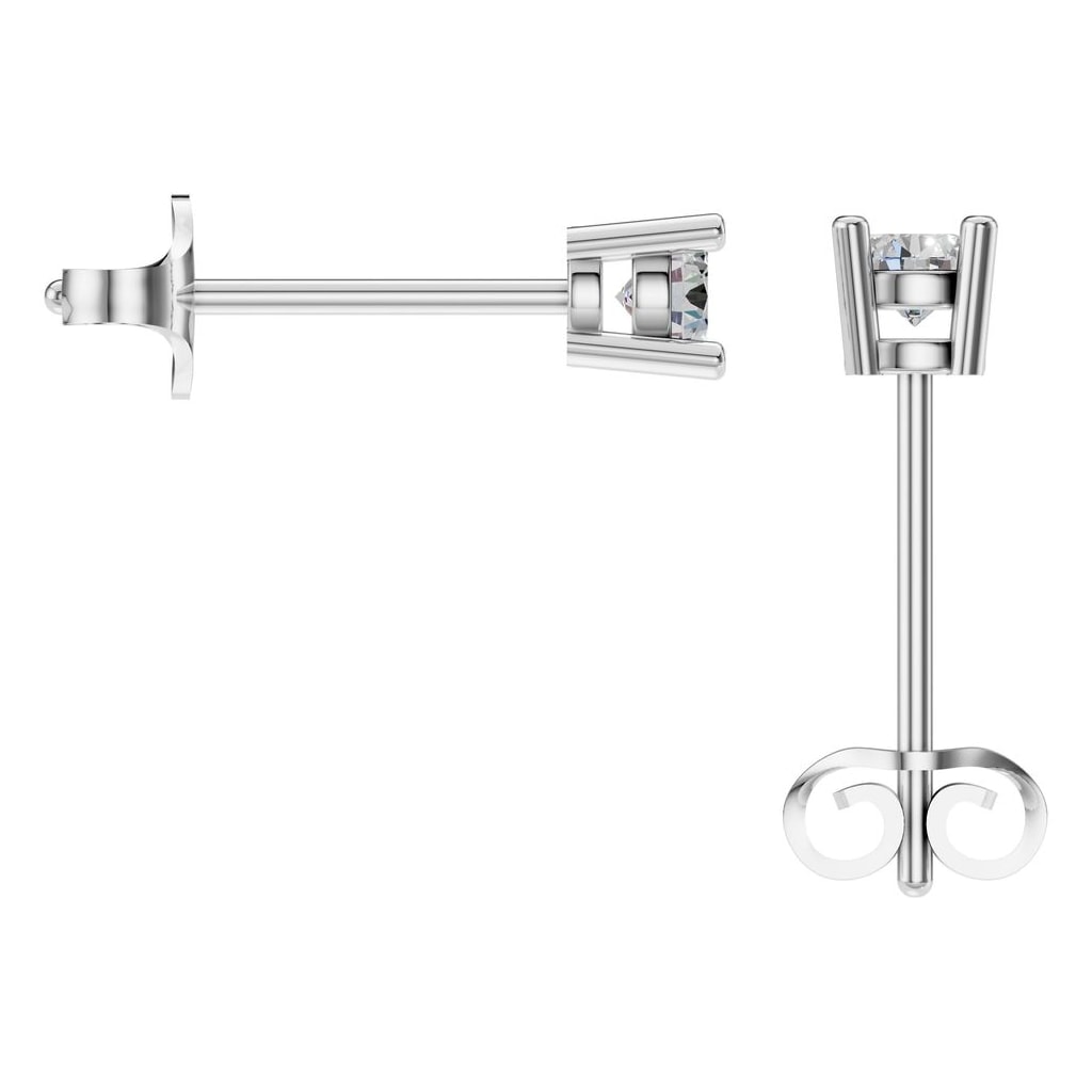 EA-0839 White Gold Earrings SET - BACK