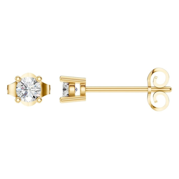 Solitaire Stud Earrings Mounting - Round 3.4mm