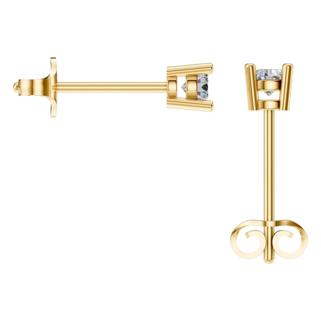 EA-0839 Yellow Gold Earrings SET - BACK