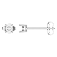 EA-0839 White Gold Earrings UNSET - Main View
