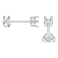EA-0839 White Gold Earrings UNSET - Side View