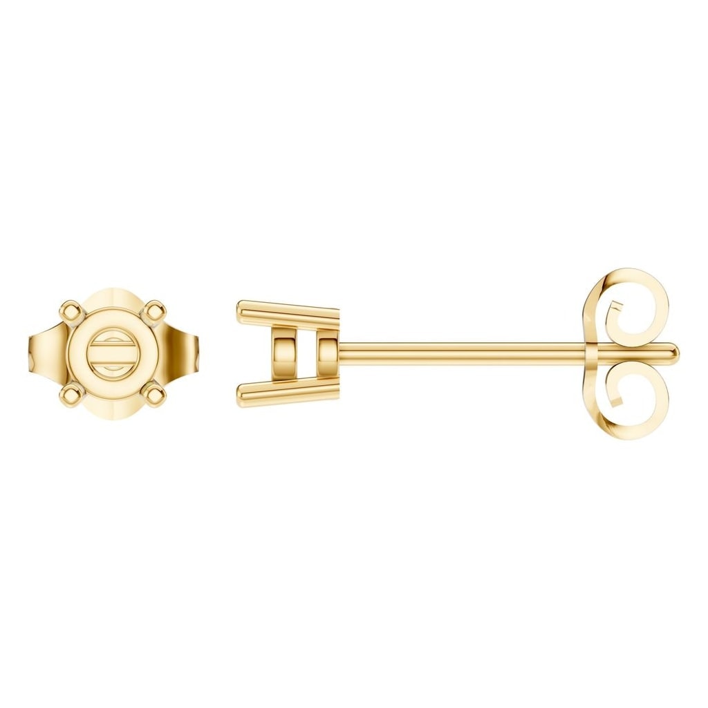 EA-0839 Yellow Gold Earrings UNSET - Main View